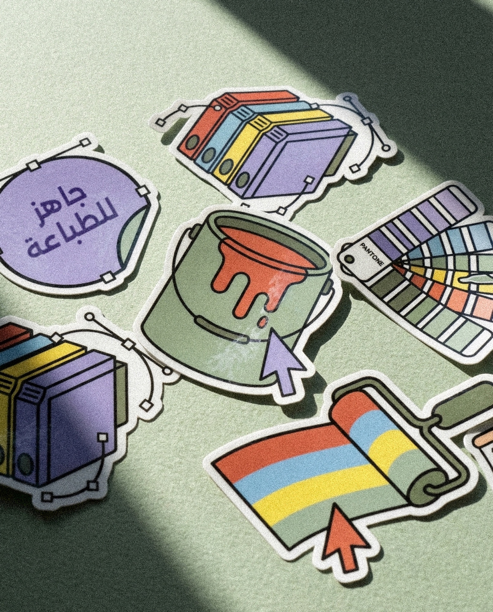 Die-cut vinyl stickers with vibrant print